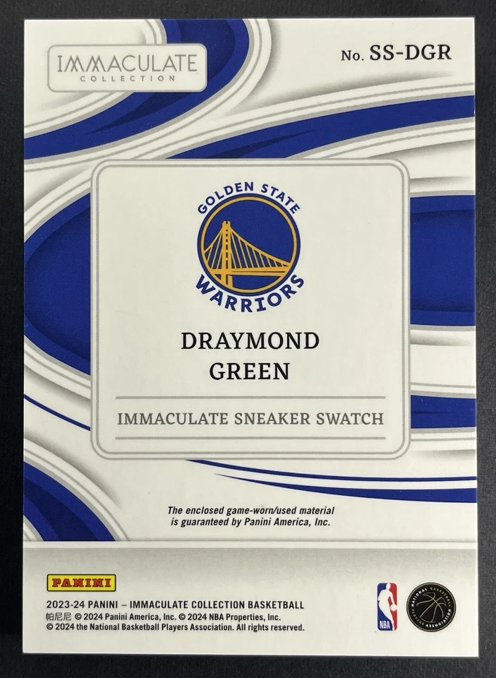 Zapatilla deportiva Draymond Green 2023 Immaculate Collection 20/49 GU parche muestra #SS-DGR Foto 2 de 2