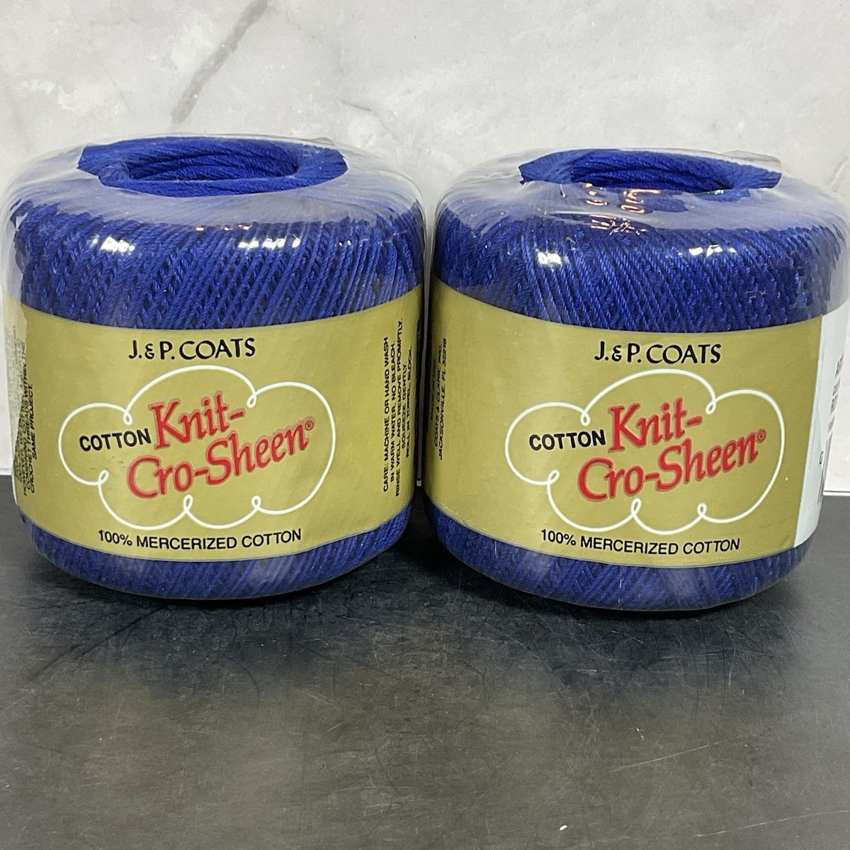 J&P Coats Knit-Cro-Sheen 100% Mercerized Cotton Crochet Thread