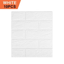 10/20pc 3D Tile Brick Wall Sticker Self-adhesive Waterproof Foam Panel Wallpaper