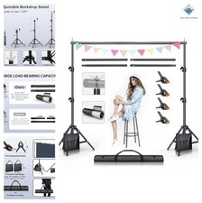 Backdrop Stand Kit 7.5x10 FT Adjustable Photo Video Party Wedding Use