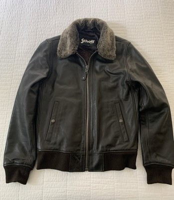 Schott NYC Leather Jacket - Made in USA - Cowhide Size:S 003460 ID