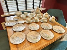Vintage Hand-Painted Tea Set Japanese Style
