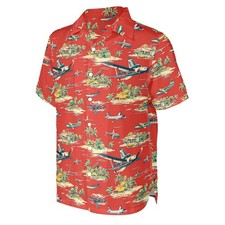 Airplane Shirts for Men Aloha Island Aeroplane Plane Dreamliner Short Sleeve ...