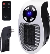 Wall Plug In Heater 450W, Portable Outlet Heater with Remote, Clear LE