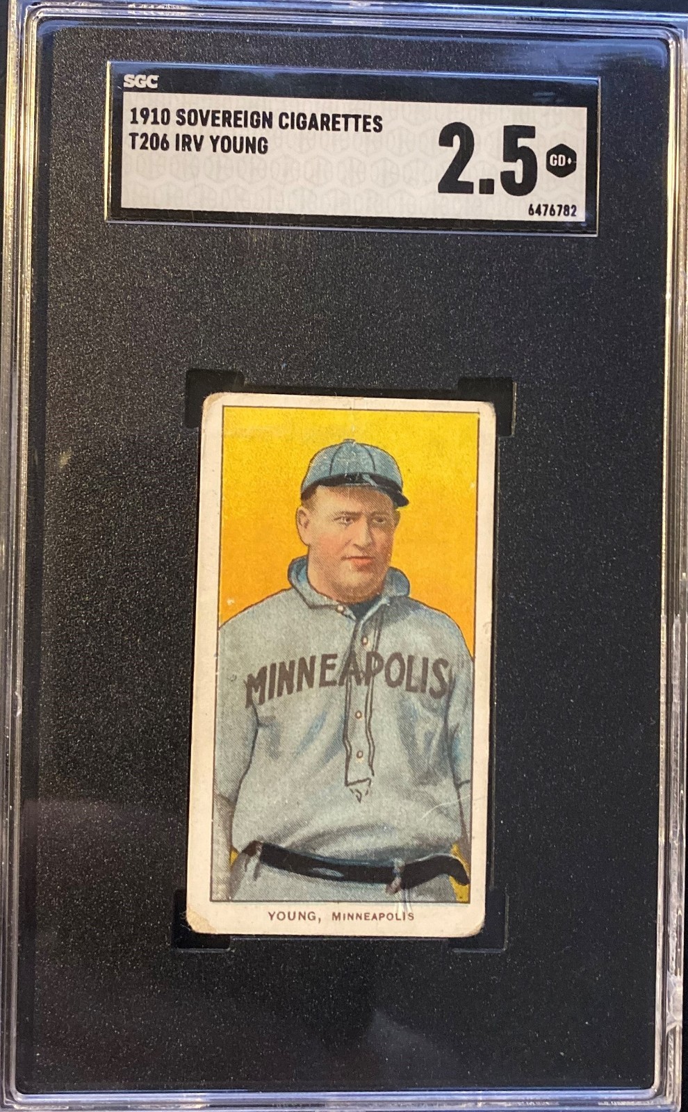 1910 T206 IRV YOUNG - SOVEREIGN BACK - SGC 2.5