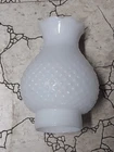Hobnail Milk Glass Hurricane LampLight Lamp Shade 3" Fitter 7"Tall Vintage