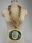 New NCAA Oregon Ducks "O" GOLD Fan Chain Big Necklace Foam