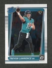 Trevor Lawrence Jags Rookie Quarterback 2021 Donruss Optic Football Card #201 RC. rookie card picture