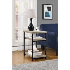 Elmwood End Table Side Table in Distressed Grey Oak by Dorel