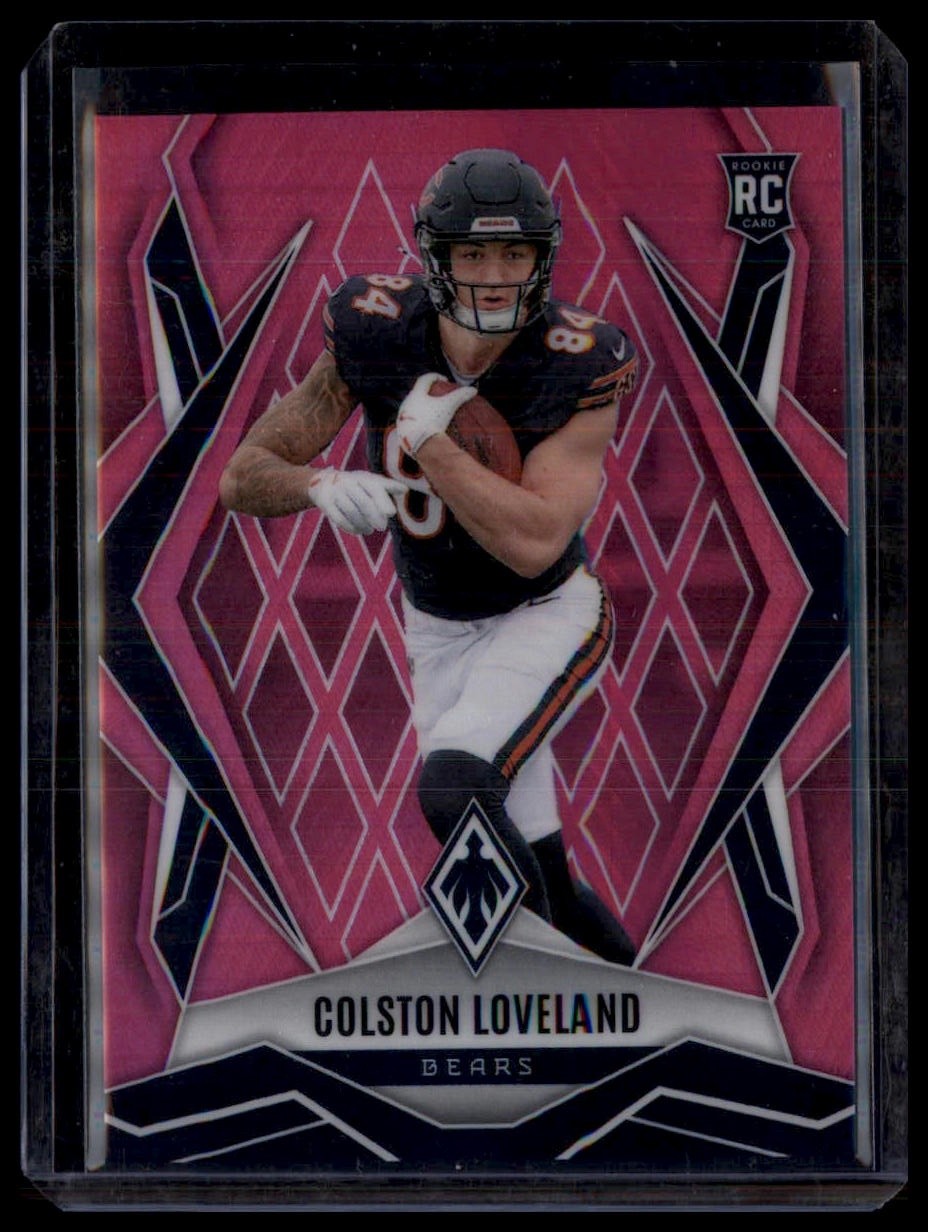 Colston Loveland 2025 Panini Phoenix Pink Hyper Prizm #/299 Rookie #179