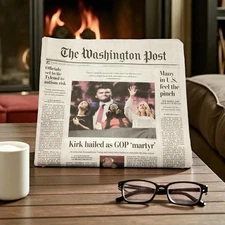 NEW I FORGIVE HIM CHARLIE KIRK MEMORIAL  Washington POST 9/22/25 Trump newspaper