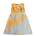 Diane von Furstenberg Women’s Orange Carpreena Mini Rose Dress 4 Cotton Silk +