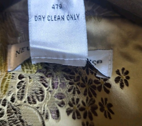 NEWPORT NEWS, Y2k Asian Design Blazer, Vintage, Gold/ Floral  Women's, Size 10 - Picture 3 of 8