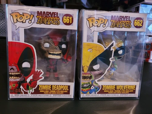 Marvel Zombies Deadpool And Wolverine Funko Pop Set.