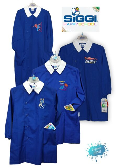 Grembiule bimbo blu bluette ricamato per scuola elementare SIGGI vari modelli