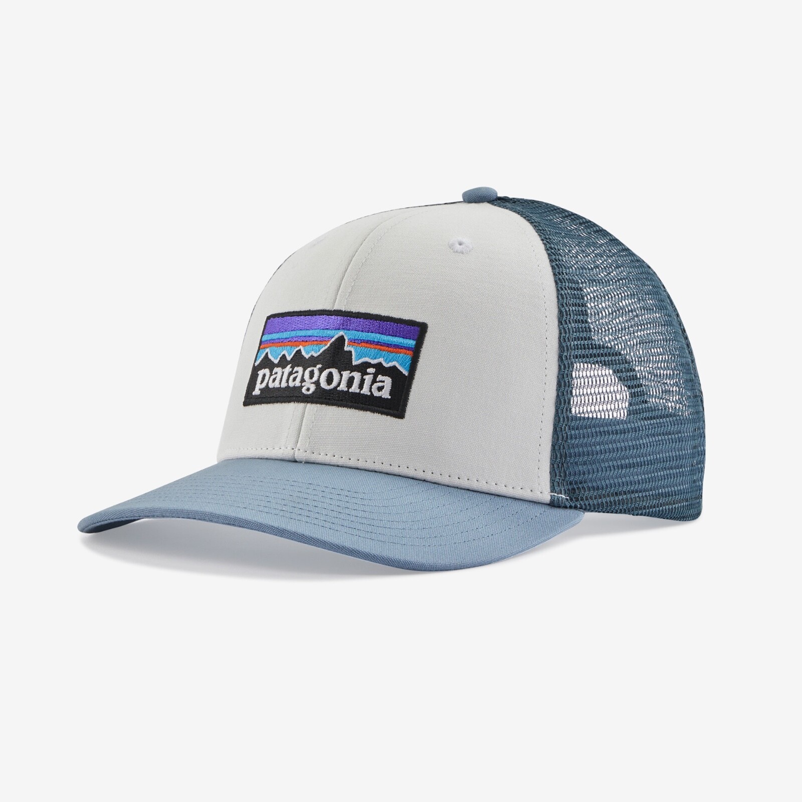 PATAGONIA P-6 Logo Trucker Hat #38289 White /Light Blue