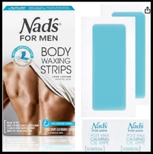 Nad'S for Men Body Wax Strips - Wax Hair Removal for Men - at Home Waxing Kit wi