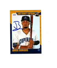 Jorge Burgos 2023 Lake County Captains signed autograph baseball card Venezuela