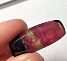 Bi-Color Natural Tourmaline 25.51 cts Measures 31X13 mm Cushion Shape  