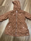 Girls Lightweight Jacket Coat Tahari Size 2T Pockets Brown Polka Dots Hooded — photo 1