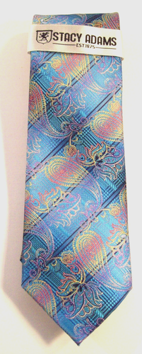 New Men's Stacy Adams Neck Tie, Pastel Paisley - 第 1/4 張圖片