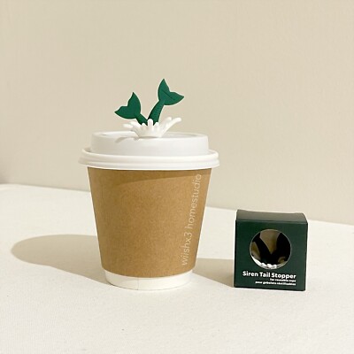 STARBUCKS Siren Mermaid Tail Lid Stopper | Coffee Mug Cup Reusable
