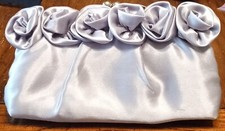 Vintage Silver Clutch Purse with Chain and Rose Accents