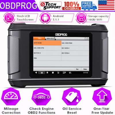 NEW OBDPROG M500 Car Mileage Odometer Correction Oil Reset OBD2 Code Reader Tool