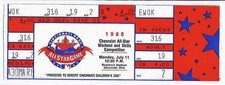 1988 MLB baseball All Star Game Workout Day Home Run Derby Full Unused Ticket