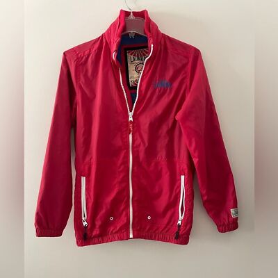 Tokyo Laundry Men's Red Full Zip Track Windbreaker Jacket Size Small