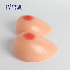 IVITA F Cup Self-Adhesive Dropletshape Silicone Breast Transgender Fake Boobs