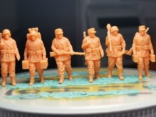 1/72 World War Ii German Bazooka Soldiers 6Pcs Military Model 3D Printed Resin