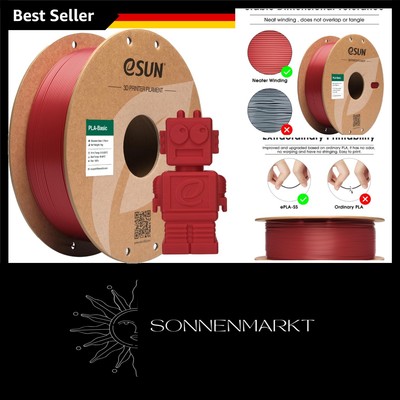 PLA Filament 1.75mm, PLA Basic 3D Drucker Filament Maßgenauigkeit +/- 0.03mm,...
