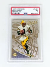 1997 Upper Deck Teammates #TM21 Brett Favre PSA NM 7 Green Bay Packers HOF