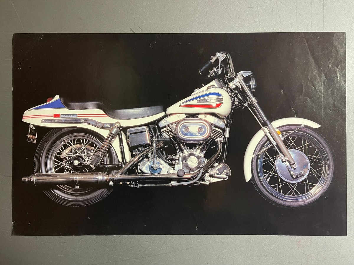1971 Harley Davidson FX Super Glide Motorcycle Picture, Print