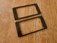 BLACK FLAT ELECTRIC GUITAR HUMBUCKER PICKUP RING FRAME SET