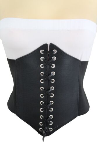 Women Extra Wide Black Elastic Waistband Fashion Corset Belt High Waist M L XL - Imagen 1 de 12