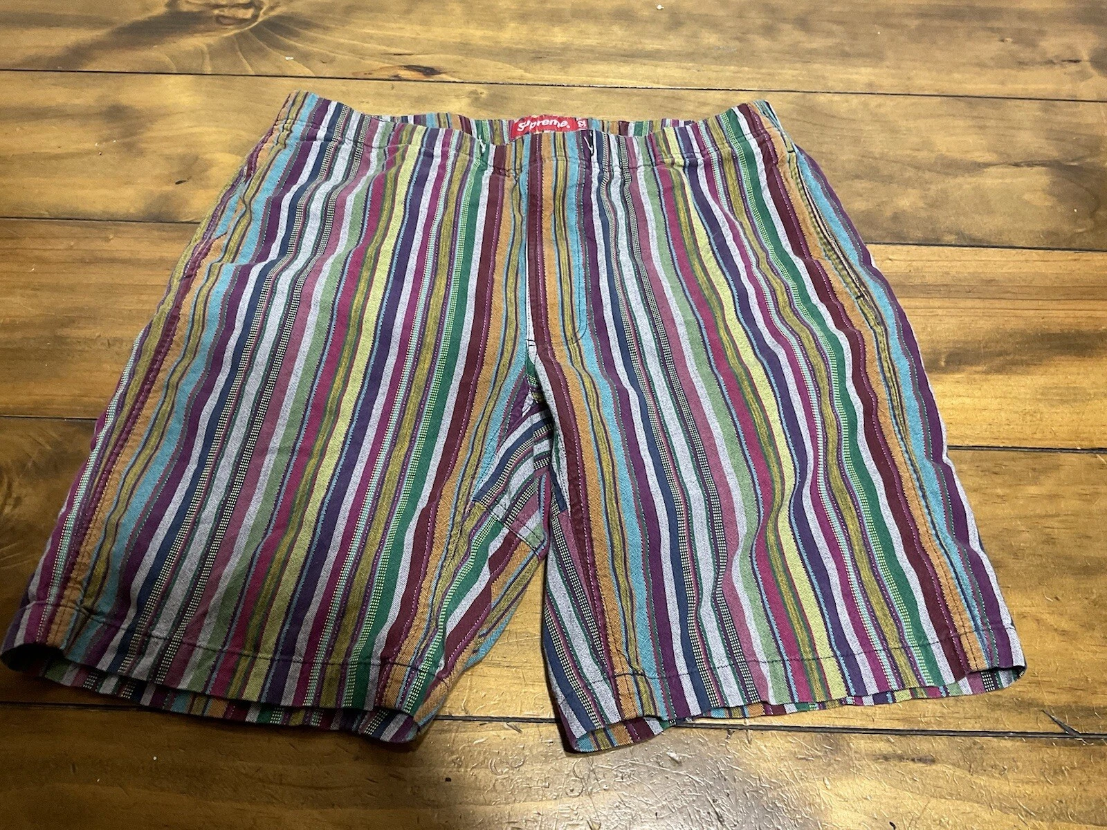 Short Supreme Madras taille 32 multicolore rayé