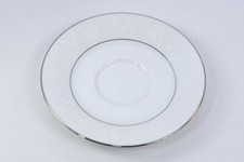 NORITAKE RANIER 6909 SAUCER White Floral Decor Platinum Trim (NJL017245)