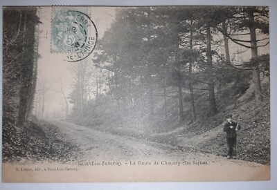 CPA 95 ST LEU TAVERNY ROUTE DE CHAUVRY 