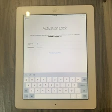 Apple iPad 4th Gen. 16GB, Wi-Fi, 9.7in - White LOCKED