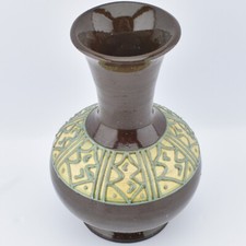 Vintage Antique Small Slip Decorated Vase Slipware Earthenware Studio Pottery