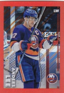 2022-23 TOPPS CHROME NHL STICKER #322 Anders Lee - New York  SP ORANGE /25 MADE