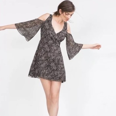 zara cold shoulder dress