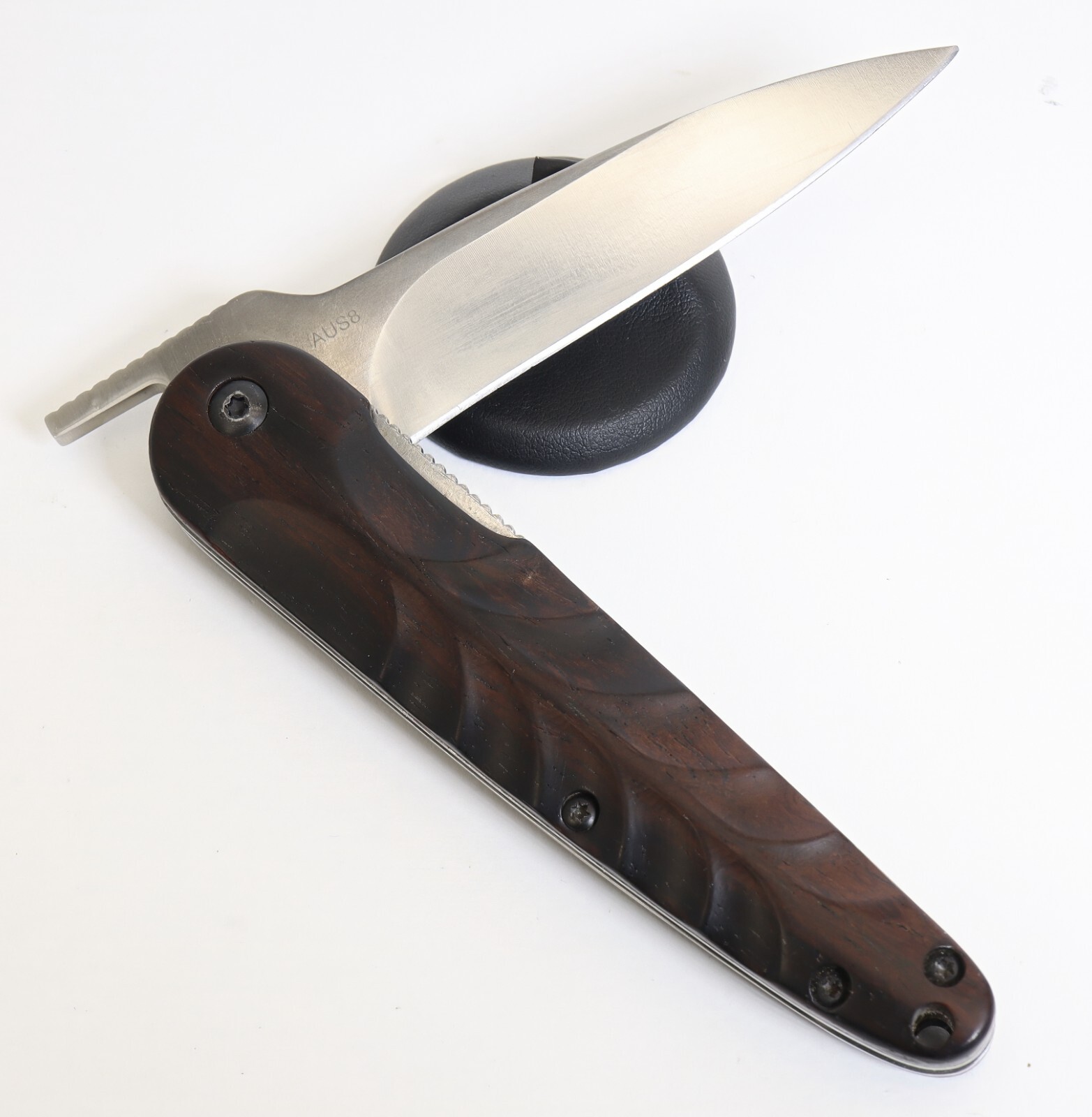 Hikari Japan Higo Flipper Liner Lock AUS8 SS Cocobolo Wood Handle Pocket Knife