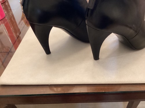 MARC BY MARC JACOBS BLACK LEATHER HIGH HEEL SHOES ANKLE BOOTS, SZ EU 37, US 6.5 - Picture 2 of 7