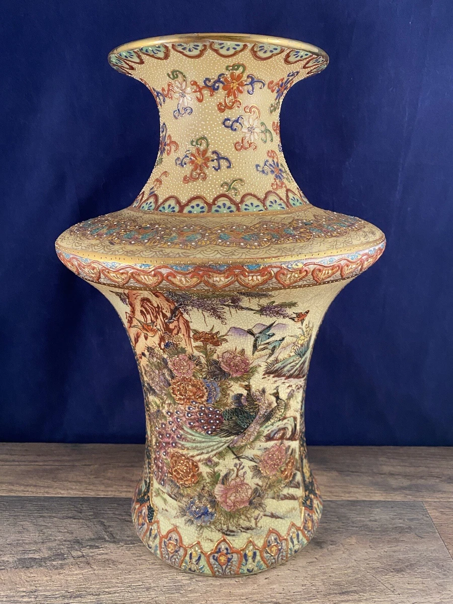 陶瓷金色日本古董花瓶| eBay