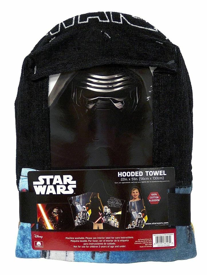 Toalla con capucha de algodón Star Wars Kylo Ren and Storm Trooper 'You Be The Character' Foto 3 de 3