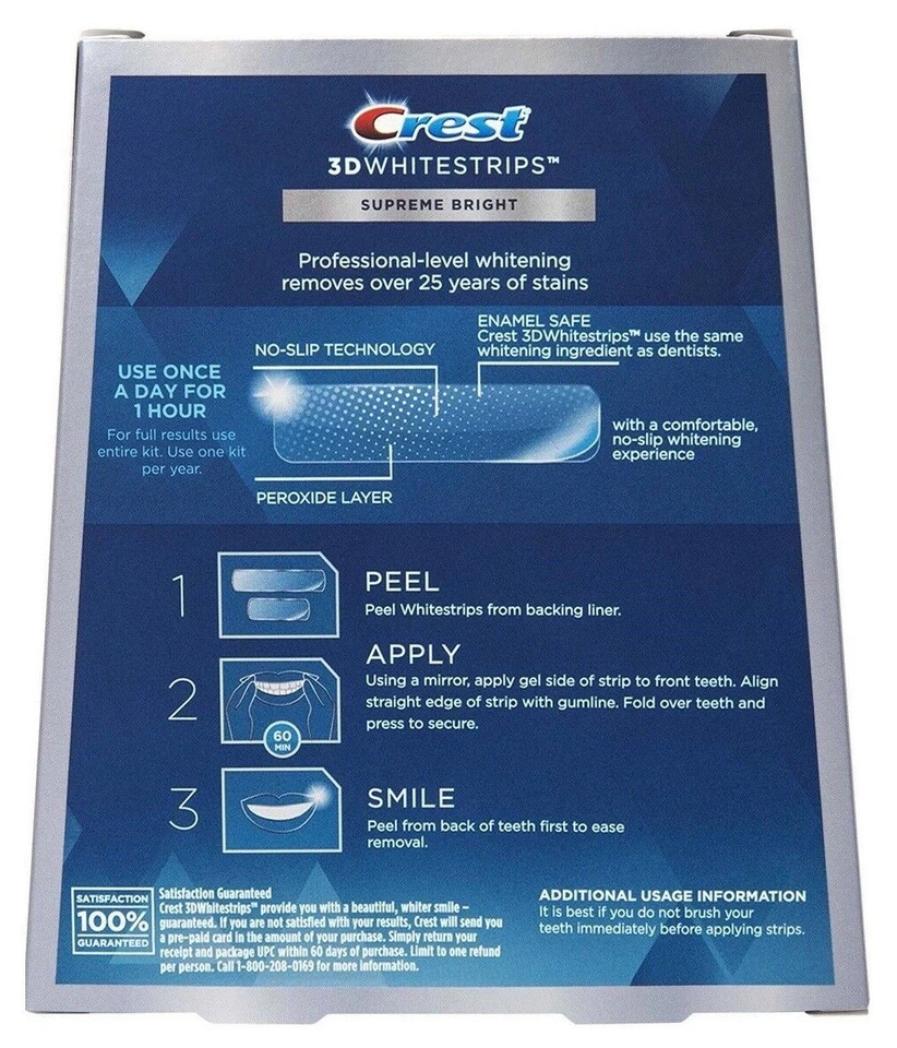 Crest 3D SUPREME BRIGHT LEVEL 28 Teeth Whitening Kit 42 Strips FREE EXPRESS POST - image 2 of 4