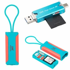 JJC MCR-STM5 Memory Card Case SD x 1 TF x  Nano SIM x 1 USB 3.0 reader tool ++